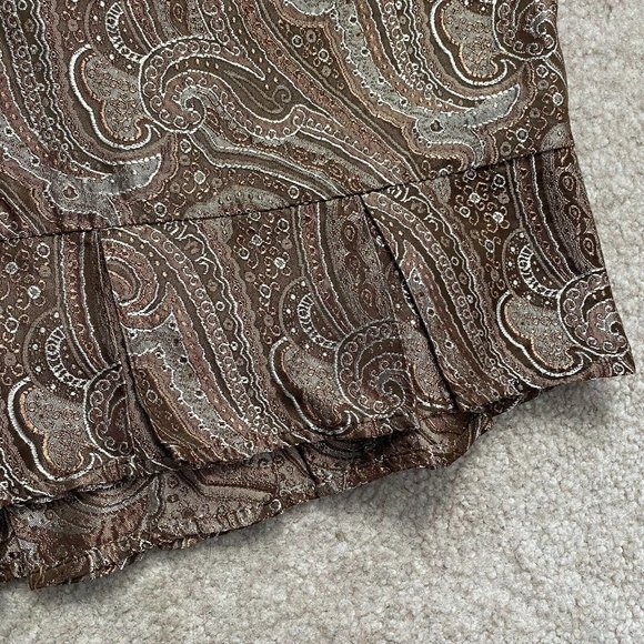 The Limited 8 Patterned Accented Hem Lined Skirt Acetate - Picture 8 of 12